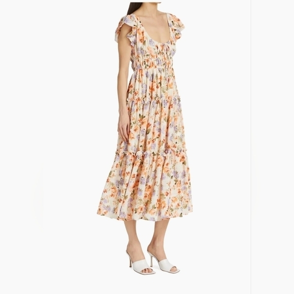 En Saison Dresses & Skirts - En Saison Sibyl Floral Gauze Midi Dress